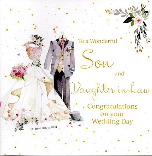 Picture of TO A WONERFUL SON AND DAUGHTER IN LAW CONGRATULATION ON YOUR